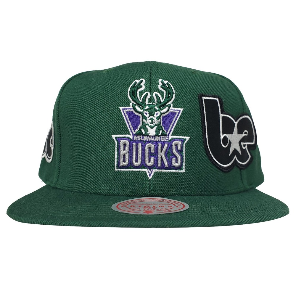 Billie Eilish Milwaukee Bucks Mitchell & Ness NBA Snapback Hat Cap Green NWT
